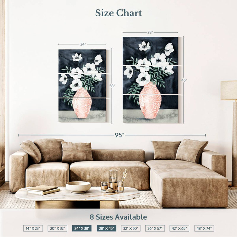 Harnek Nighttime Anemones I, H 38 po x l 24 po