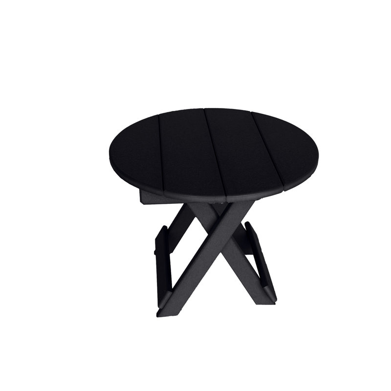 Table d'appoint pliante pour patio Phat Tommy, Noir