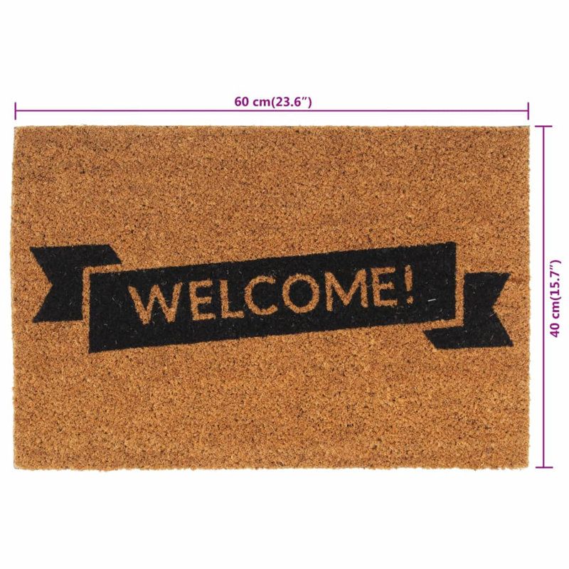 Nigell Non-Slip No Pattern Doormat, 40cm W x 60cm L