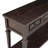 Classic Retro Style Console Table With Three Top Drawers And Open Style Bottom Shelf, Easy Assembly (Espresso)-1298925788
