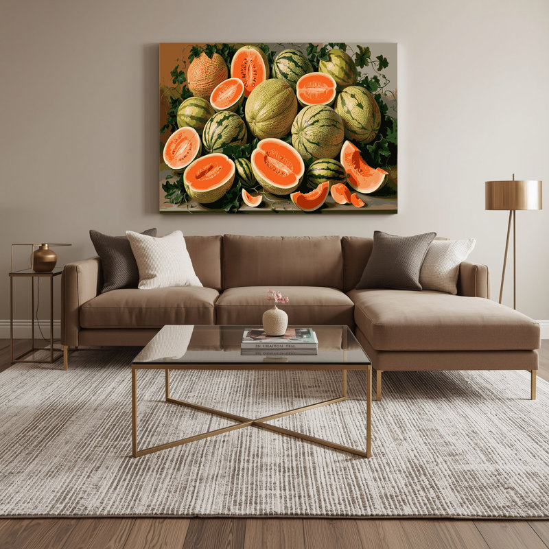 «Fruit Charentais Melon Brown», art mural sur toile, H 16 po x l 20 po