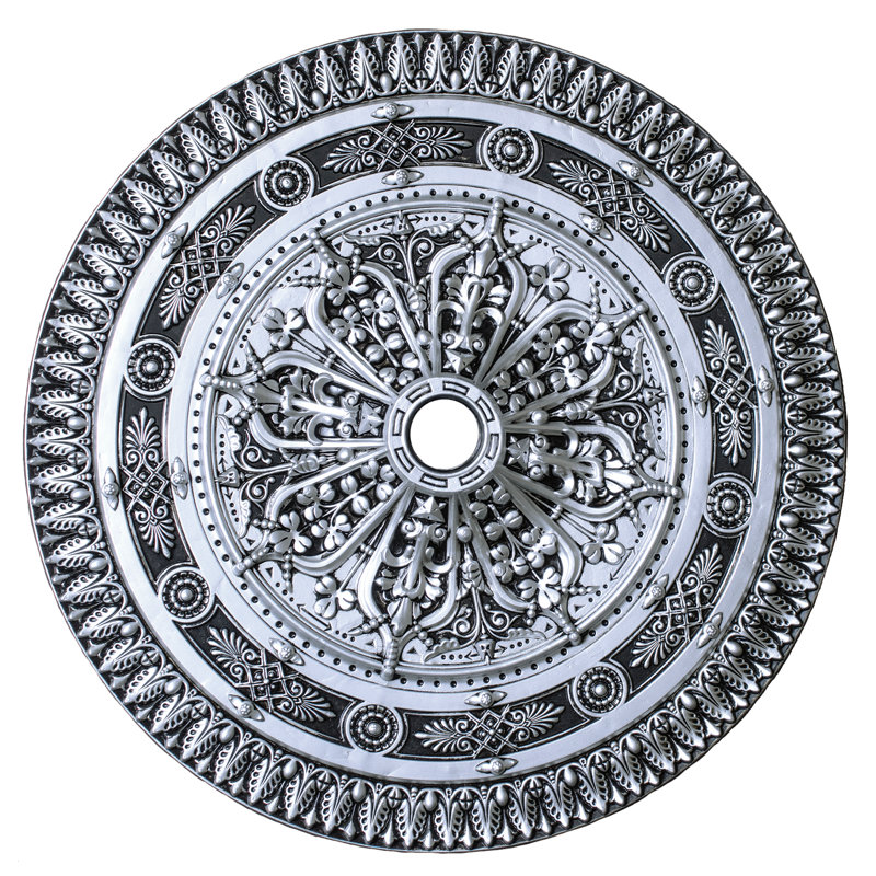 Round Silver Ceiling Medallion