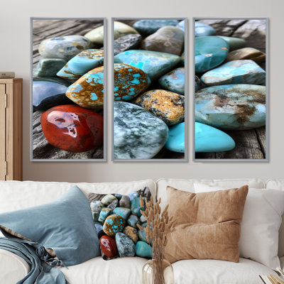 Composition de roches turquoise et turquoise