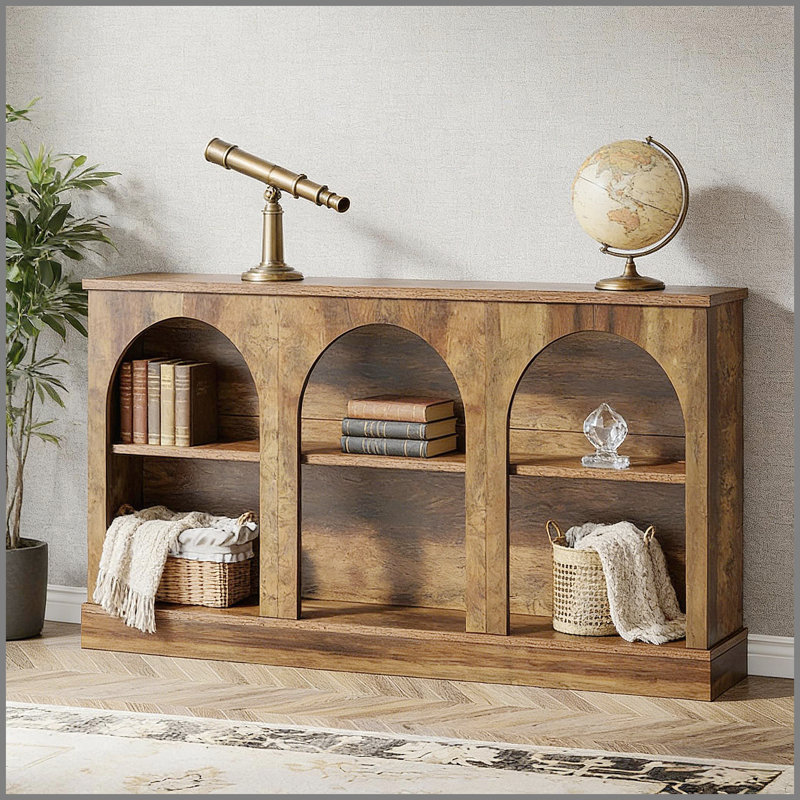 Rustic Side Table,Practical Entryway Table,Console Table, Rustic Brown