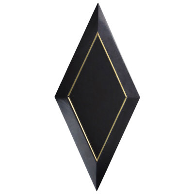 SAMPLE-Macon Beveled Marble And Brass Wall Tile