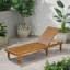 Chaise longue de patio réglable en teck, conception imperméable moderne pour la détente en plein air
