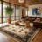 Rug Branch Yasmin Beige/Black Persian Medallion Indoor Area Rug, Traditional, Low Pile, Stain-Resistant Carpet - Living Room, Bedroom, Dining Room, and Kitchen-30842373