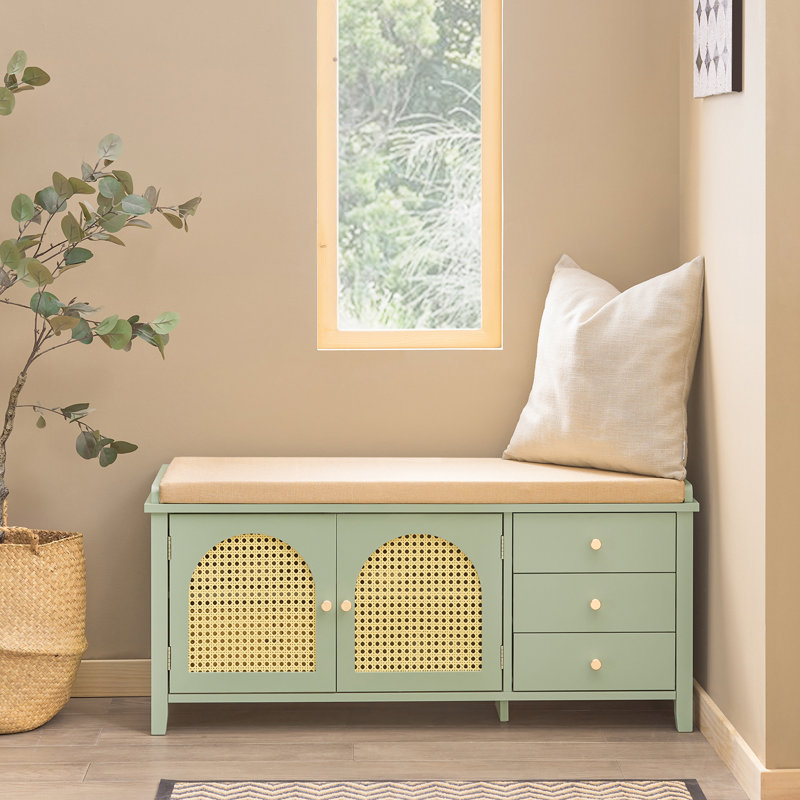 Aleedis Polyester Upholstered Storage Bench