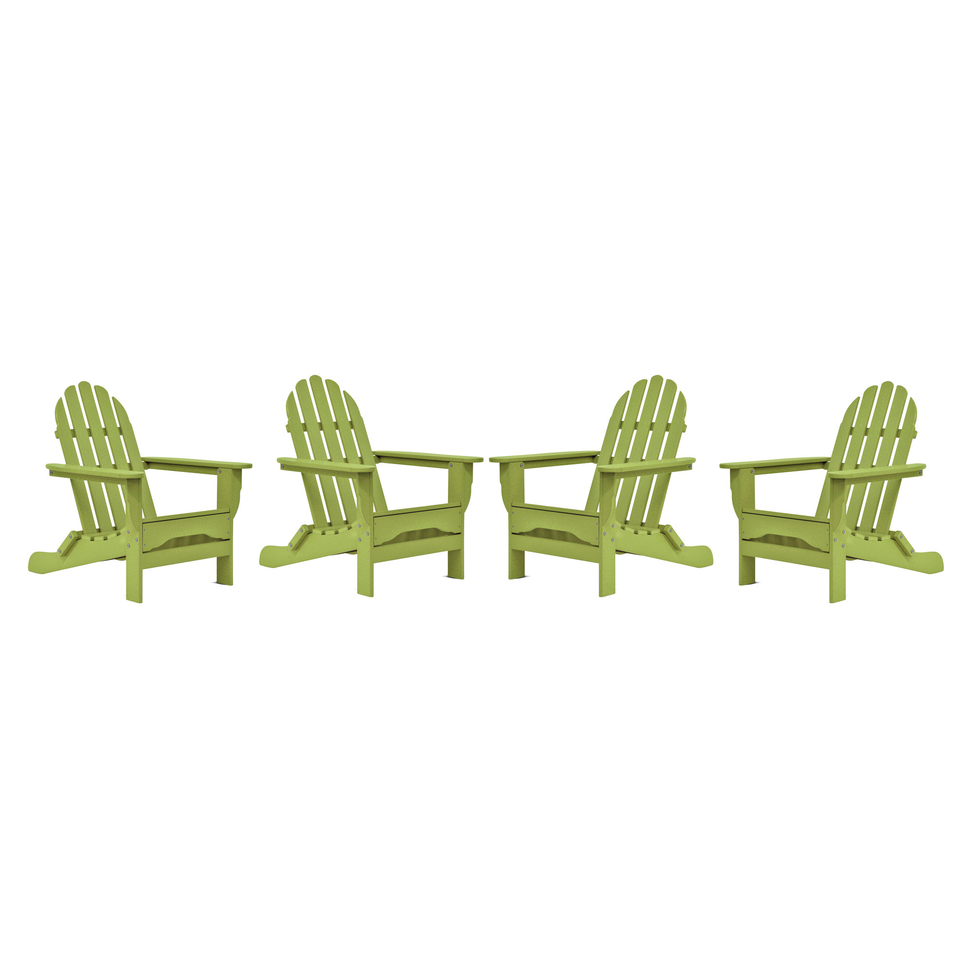 Brunt Outdoor Adirondack Set, Lime Green