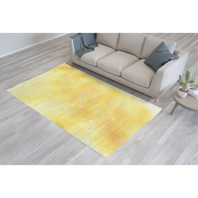 Tapis jaune, Rectangle, de 3 pi 11 po x 5 pi 10 po