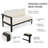 114" Wide Outdoor U-Shaped Sectional With 6" Thick Cushions, Modern Patio Conversation Set With Iron Frame, Seats 6-1747203176