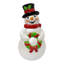 Bonhomme de neige pré-illuminé DEL de 24,8 po de Fraser Hill Farm, moulé par soufflage avec couronne