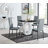 Scottsmoor 4 Seater High Gloss Round Dining Table Set with 4 Luxury Faux Leather Dining Chairs-2089864970-2089862590