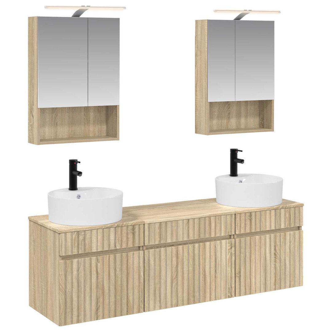 vidaXL Bathroom Cabinet Set 5 pcs 50 x 14.5 x 70 cm Engineered Wood