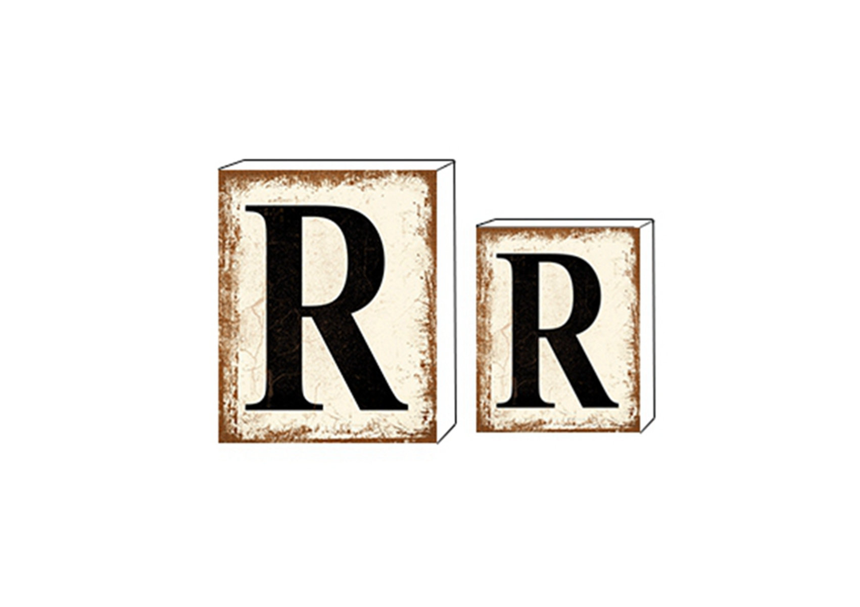 Ringwood Block R Gracie Oaks 2 Piece R Block Sign Wall Décor Set | Wayfair