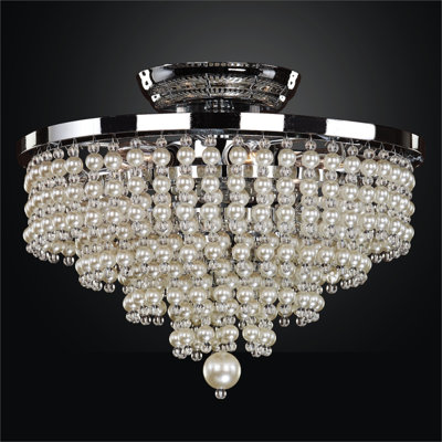 Cava Pearl Bead Semi Flush Mount