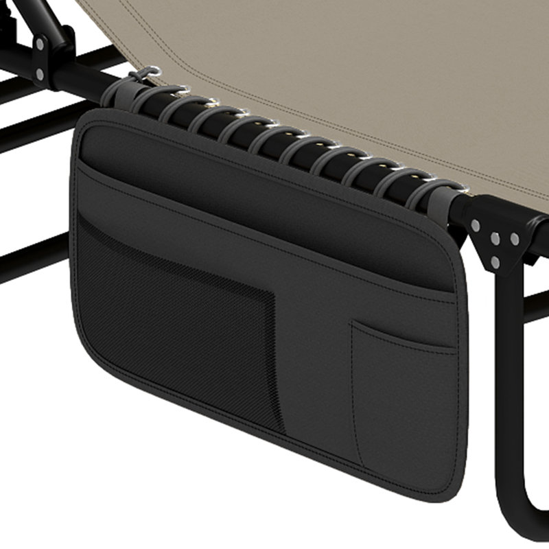 Folding Recliner Chair, Gray/Black