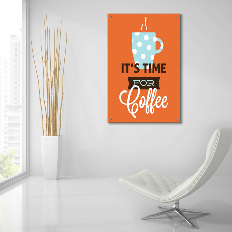 «Coffee Time Orange» par - Impression sans cadre, L 24 po x H 36 po