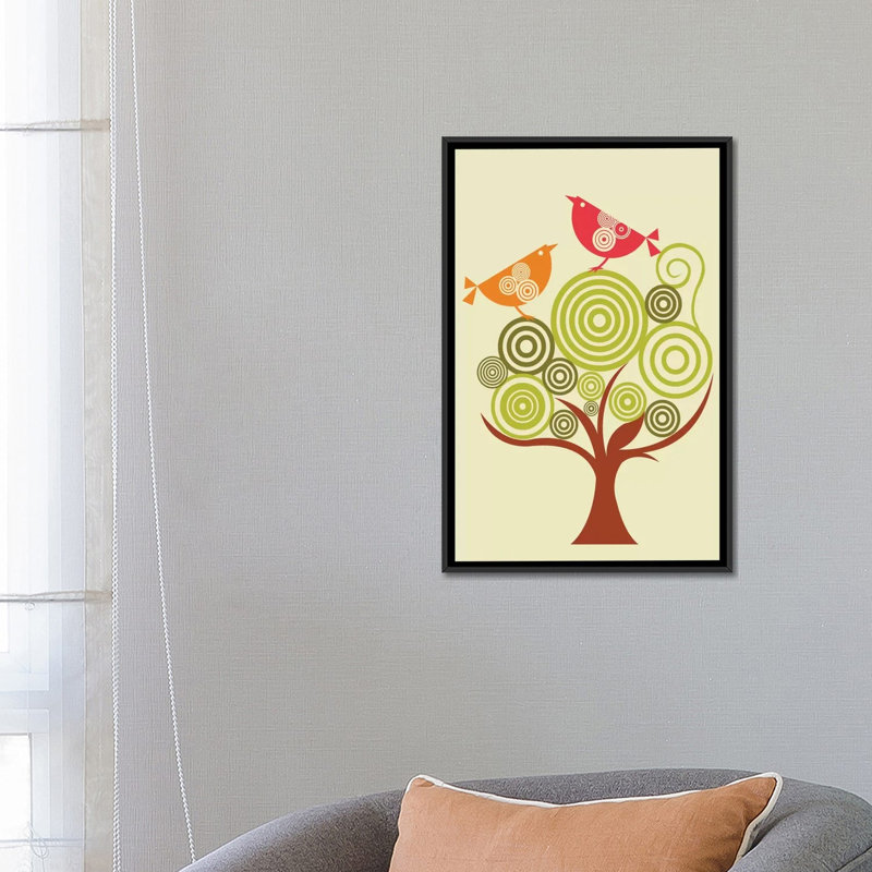 « the funky tree », reproduction d’art sur toile tendue, H 26 po x l 18 po x P 1,5 po, Cadre noir