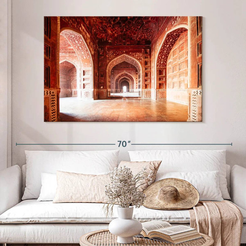 Exploring The Taj Mahal, 34" H x 51" W