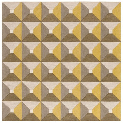Gilderoy Gold Gray Hand-Tufted Wool Rug