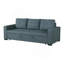 Canapé-lit convertible en polyfibre bleu gris