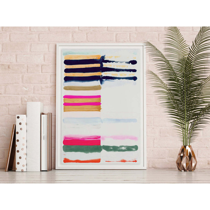 Hot Stripes By Kristi Kohut, Shadow Box Acrylic, 30" H x 40" W