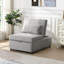 Lit pliant gris - multifonctionnel pour toutes les occasions. Gain de place et utilisateur. Sert de table à thé, de chaise longue et de lit simple. Ergonomique, stable et fiable. Velours. Limite de poids de 264 lb. 40,48 po de profondeur-1781349238