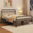 Metal Platform Bed Frame with Ample Under-Bed Storage-790985214-779075232