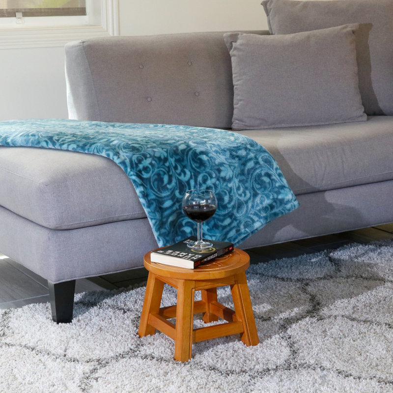 Marchepied en bois, aspect naturel, feuille d'érable - tabouret polyvalent avec détails, pour une utilisation régulière