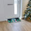 Machine Washable Indoor Christmas Mat - Merry Christmas Home 40x57cm - Blue