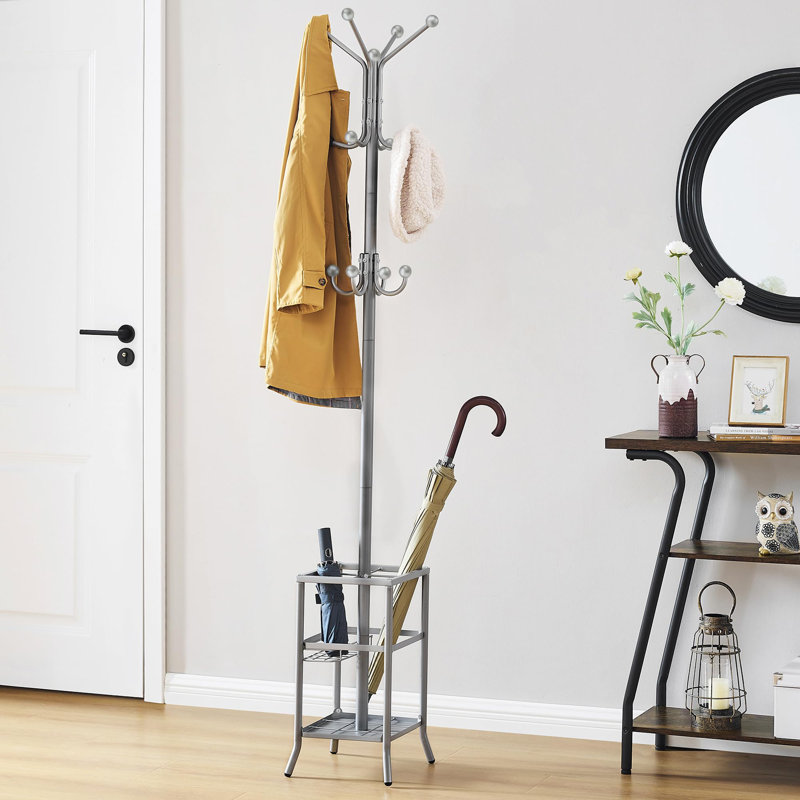 Metal Freestanding Coat Rack, Grey