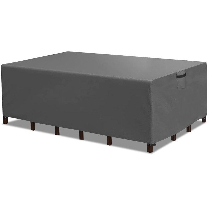 Patio Furniture Cover, Durable All-Season Outdoor Conversation Set Furniture Cover, Gray, 28" H x 98" W x 98" D
