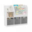 Bookcase with 3 fabric drawers
