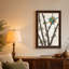 Art mural toile sarcelle et ambre-724223229