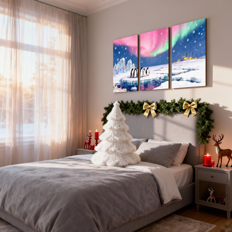 Ensemble de 3 impressions d'art sur toile, H 24 po x l 48 po