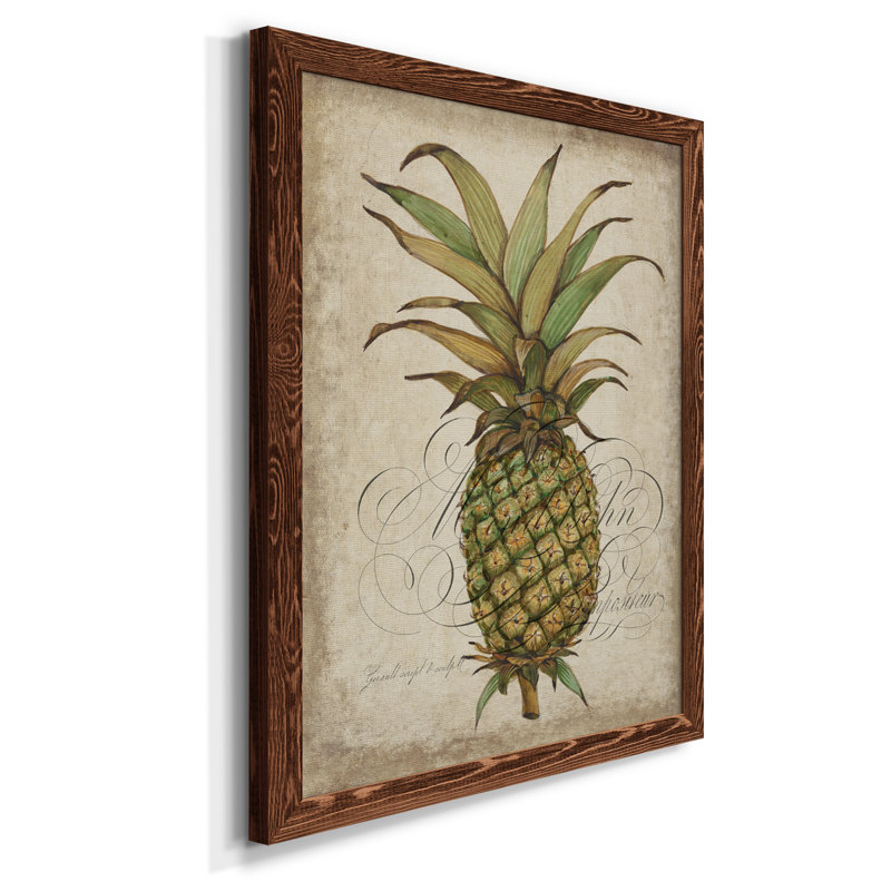 Pineapple Study I, toile encadrée de qualité supérieure - prête à être accrochée, H 20 po x l 24 po x P 1 po, Érable encadré