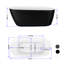 Baignoire de trempage autoportante en acrylique L 58,5 po x l 28,08 po