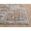 Tapis abstrait en polyester tissé à la machine beige / brun Kampou-1080744604