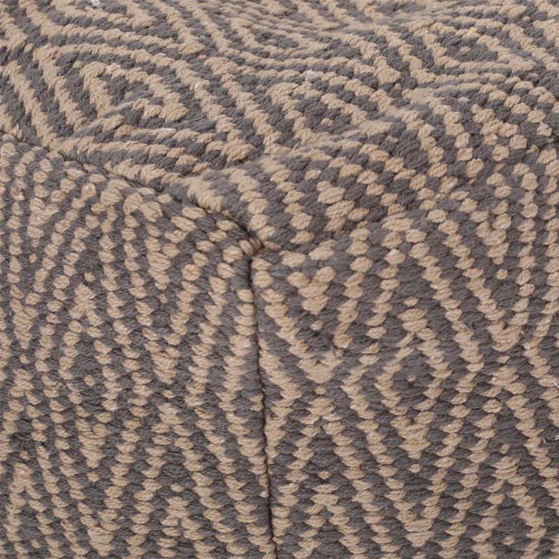 Amuleto Hand-Loomed Cotton Pouf, Comfortable And Stylish Home Accent For Living Rooms And Bedrooms