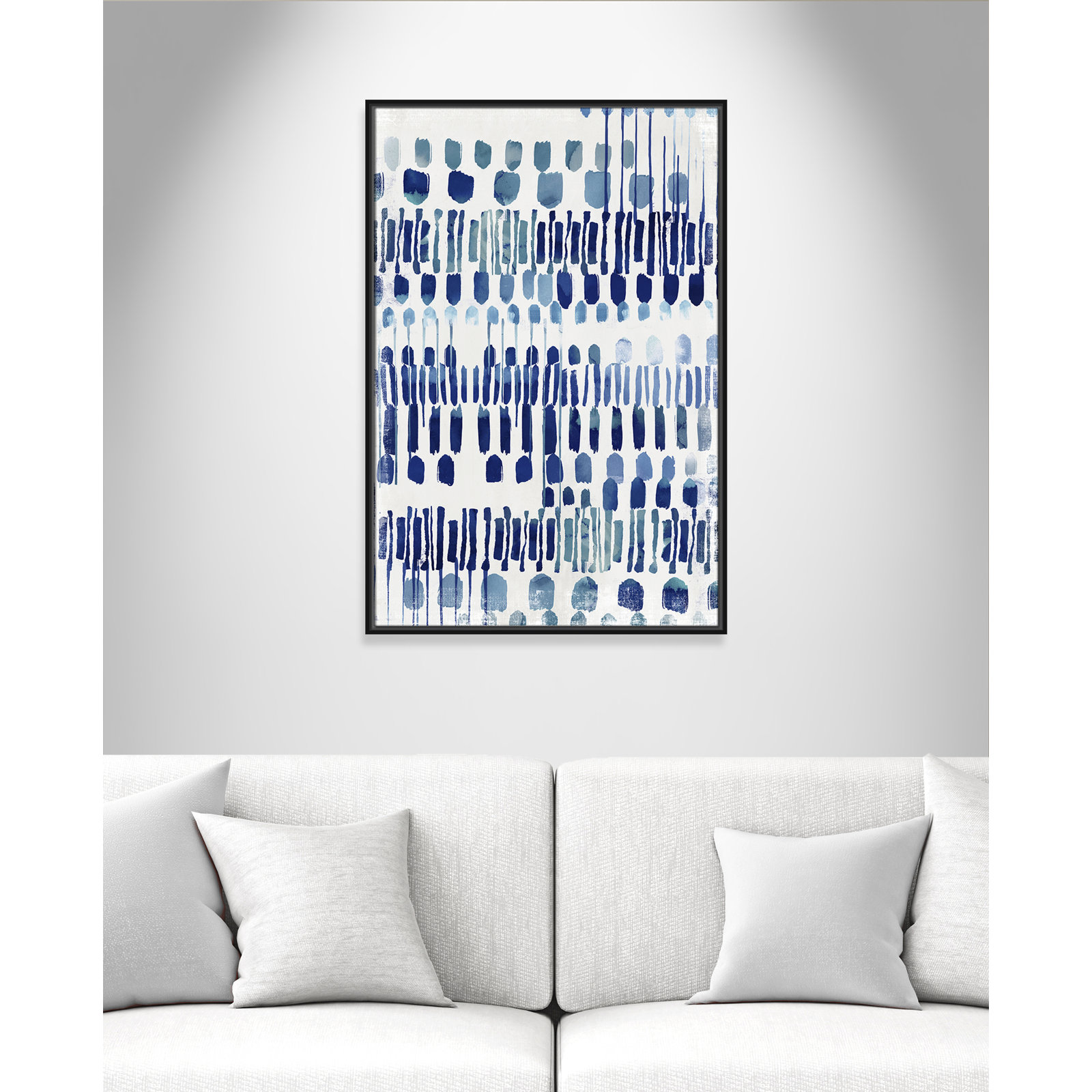 Fynn "Continuously I" Painting by Eva Watts, No Matte, Black Framed Canvas, 37.5" H x 25.5" W x 2" D