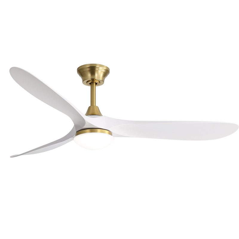  Nicola 60" Modern Style 3-blade Ceiling Fan Light With Remote Control, Supports Mobile Phone Connection And Voice Function