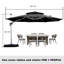 Leeven 3.65m Cantilever Parasol With Base-2112278130