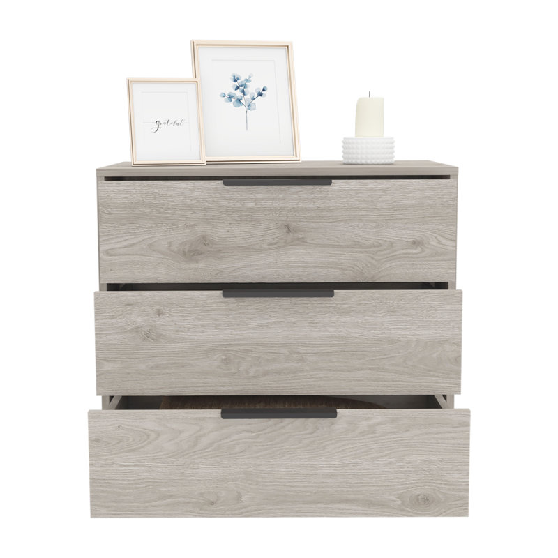 Anayelly 27.6'' W 3 - Drawer Dresser, Light Gray