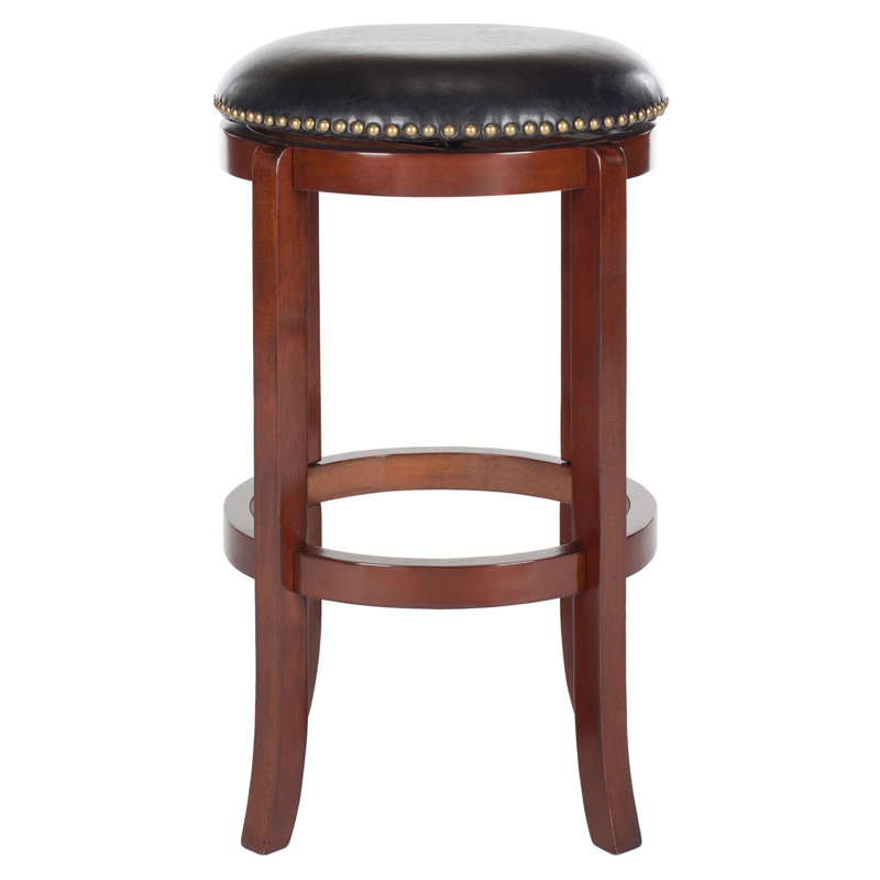 Brockway Swivel Upholstered Counter Stool, Cherry, Bar Stool (30” Seat Height)
