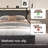 Sturdy And Stable Noiseless LED Bed With Rechargeable Storage Headboard-490921149