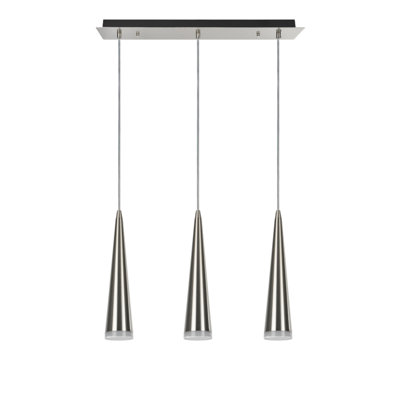Luminaire suspendu linéaire à 3 lumières pour îlot de cuisine