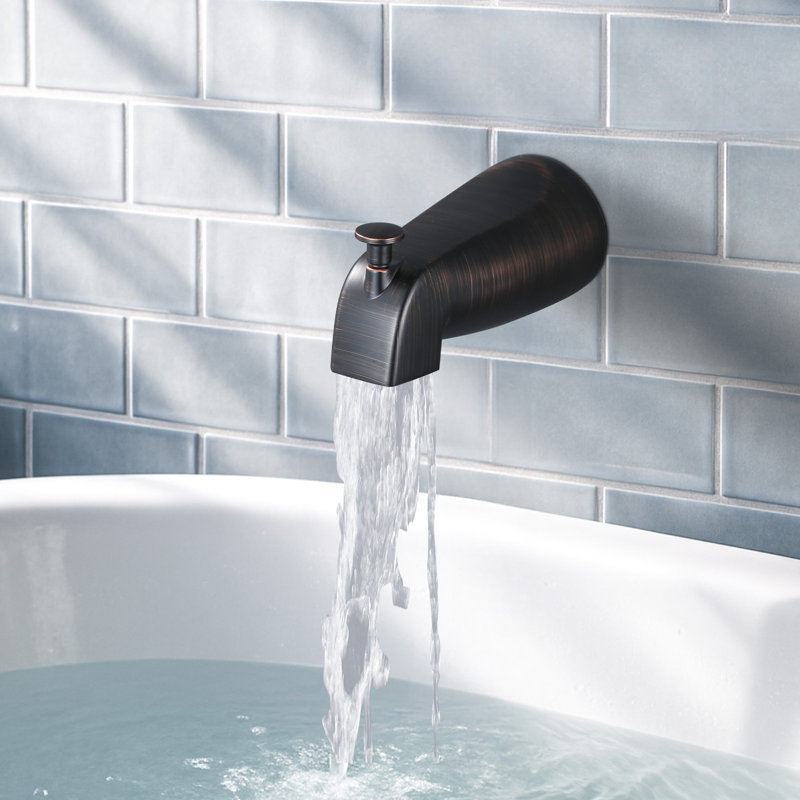 5.27" Wall-Mount Bath Spout With Diverter, Oil Rubbed Bronze