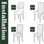 Ensemble de 6 housses de chaise de salle à manger-627001005