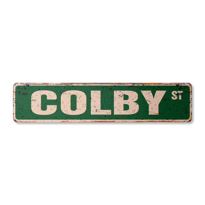 Plaque de rue Colby en plastique robuste 6 po x 24 po